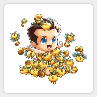 Little Castiel covered in Beelines Magnet